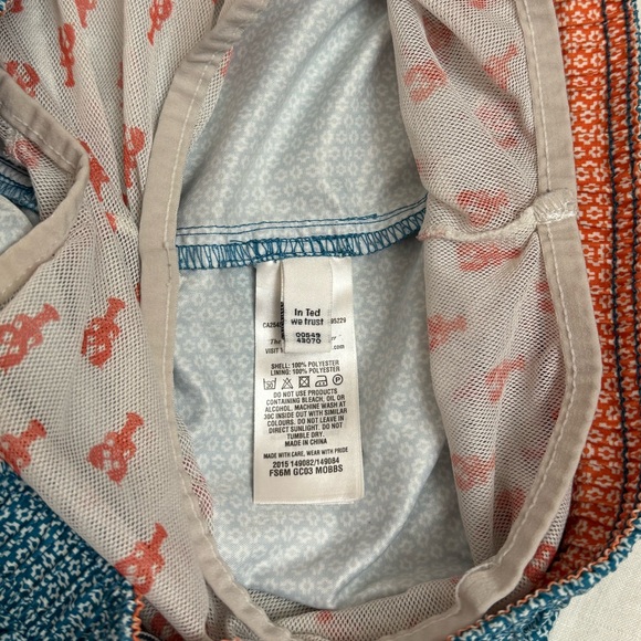 Ted Baker Men's Swim Trunks Turquoise
White Geometric Drawstring Size 6 Shorts - Picture 7 of 14